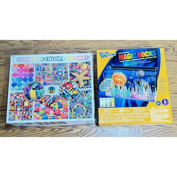 Lot of 2! Magic Rocks By Do & Discover; Box Of 6 Colorful‎ Puzzles - Picture 1 of 16